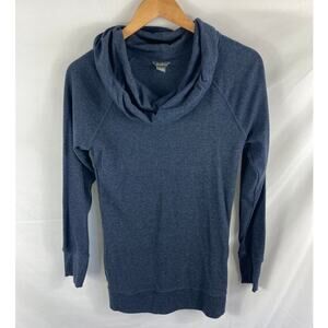 Eddie Bauer Cowl Neck Blue Knit Sweater Size Medium